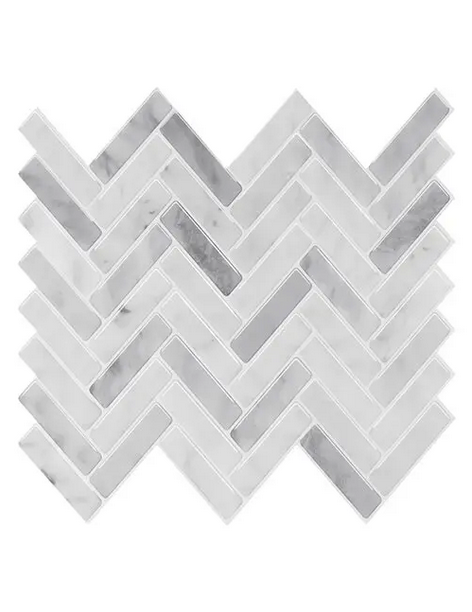 peel and stick herringbone vinyl tiles