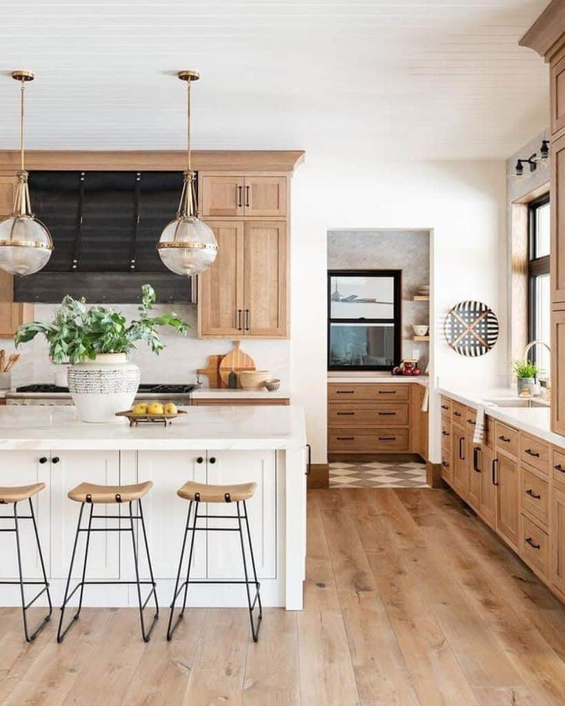 Natural Wood Kitchen Cabinets