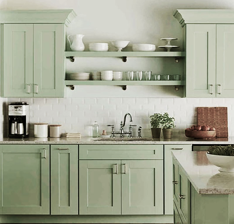 sage green kitchen cabinets