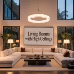 living rooms with high ceilings
